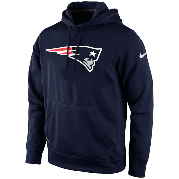Men New England Patriots Nike KO Logo Essential Hoodie Navy Blue